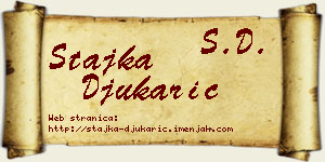 Stajka Đukarić vizit kartica
